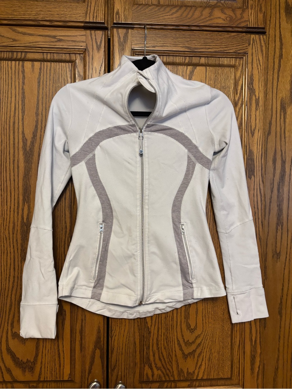 lululemon athletica Light Gray and Heathered Gray Zip-Up Utility Jacket